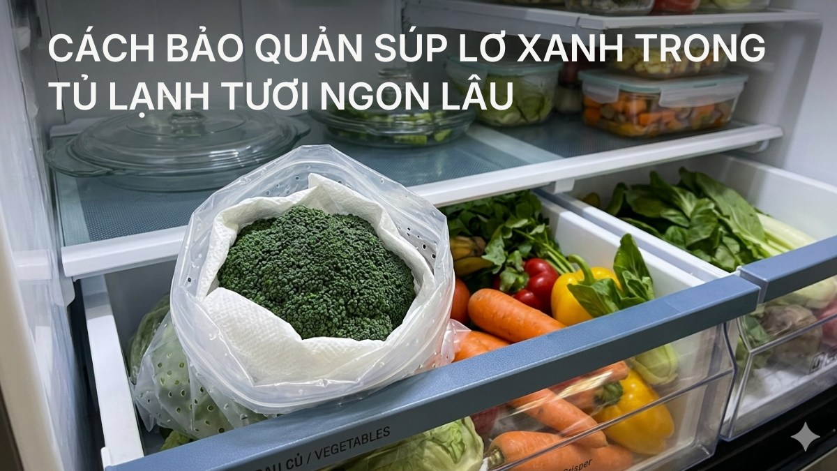 Cách bảo quản súp lơ xanh trong tủ lạnh tươi ngon lâu